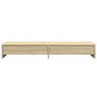 Produktbild för Monitorstativ med lådor Sonoma ek 100x27x15 cm konstruerat trä