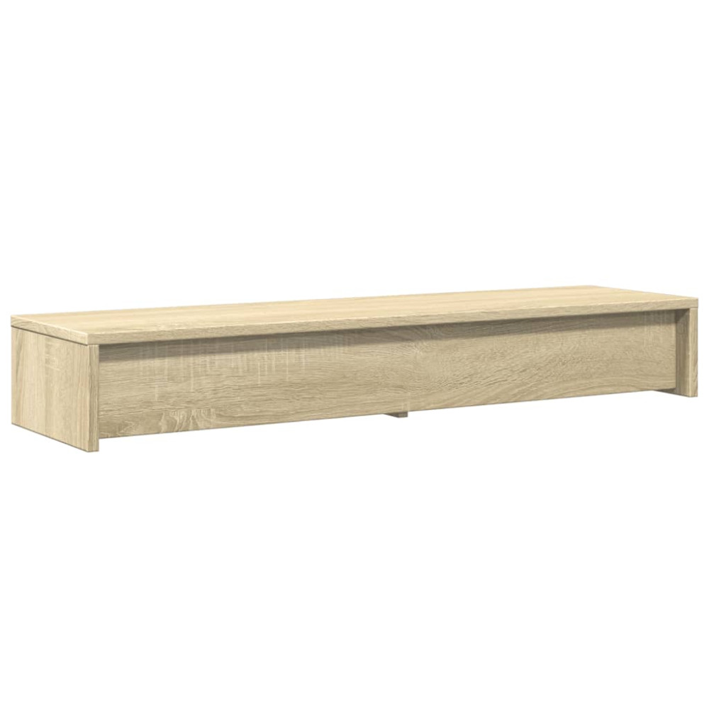 Produktbild för Monitorstativ med lådor Sonoma ek 100x27x15 cm konstruerat trä
