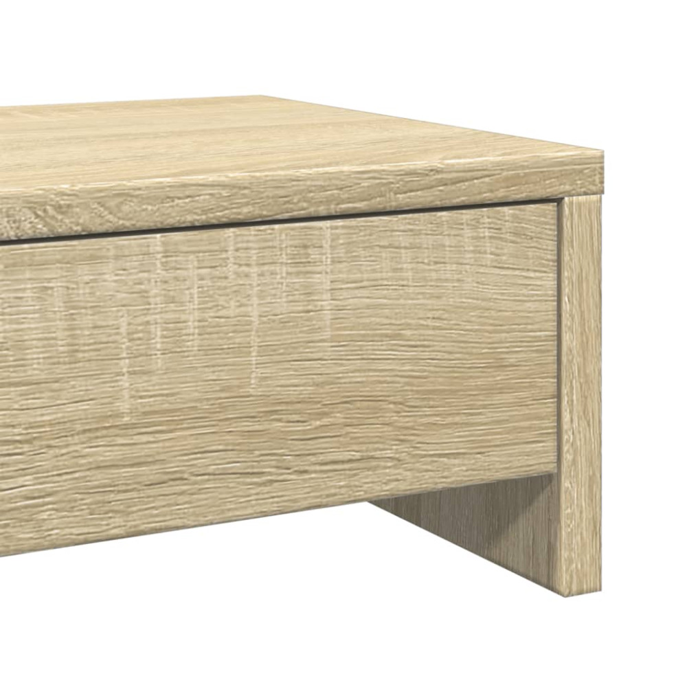 Produktbild för Monitorstativ med lådor Sonoma ek 100x27x15 cm konstruerat trä