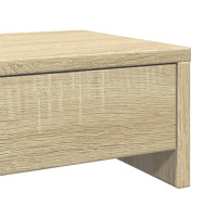 Produktbild för Monitorstativ med lådor Sonoma ek 100x27x15 cm konstruerat trä