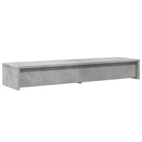 Produktbild för Skärmställ med lådor betonggrå 100x27x15 cm konstruerat trä