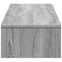 Produktbild för Skärmställ med lådor grå sonoma 100x27x15 cm konstruerat trä