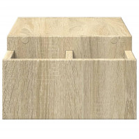 Produktbild för Skärmställ med förvaring sonoma-ek 70x27x15 cm konstruerat trä