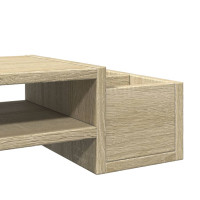 Produktbild för Skärmställ med förvaring sonoma-ek 70x27x15 cm konstruerat trä