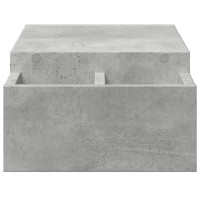 Produktbild för Skärmställ med förvaring betonggrå 70x27x15 cm konstruerat trä