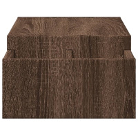 Produktbild för Skärmställ med förvaring brun ek 70x27x15 cm konstruerat trä