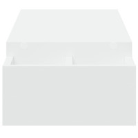 Produktbild för Skärmställ med förvaring vit 100x27x15 cm konstruerat trä
