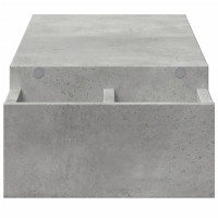 Produktbild för Skärmställ med förvaring betonggrå 100x27x15 cm konstruerat trä