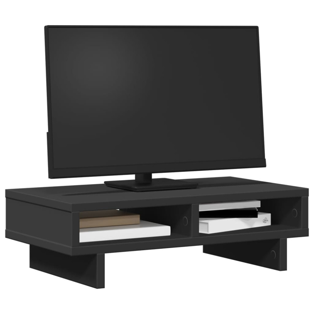 Produktbild för Skärmställ svart 50x27x15 cm konstruerat trä
