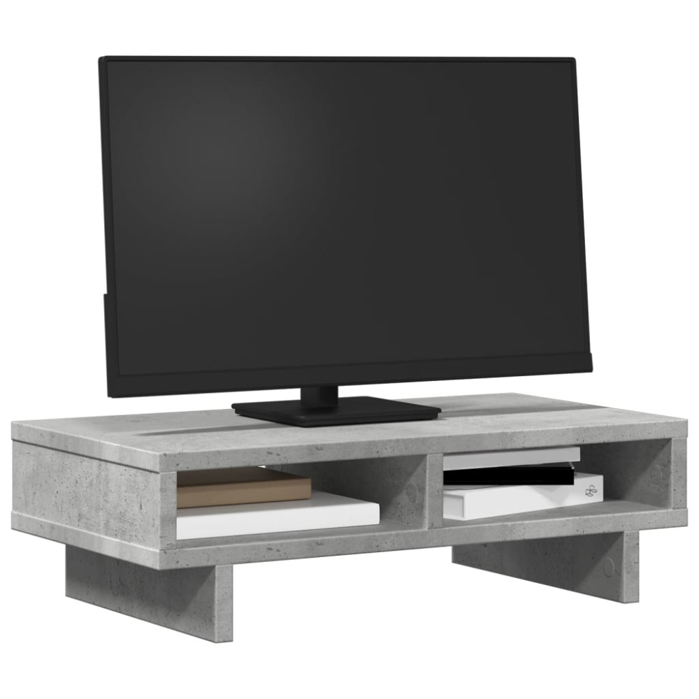 Produktbild för Skärmställ betonggrå 50x27x15 cm konstruerat trä