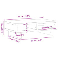 Produktbild för Skärmställ betonggrå 50x27x15 cm konstruerat trä