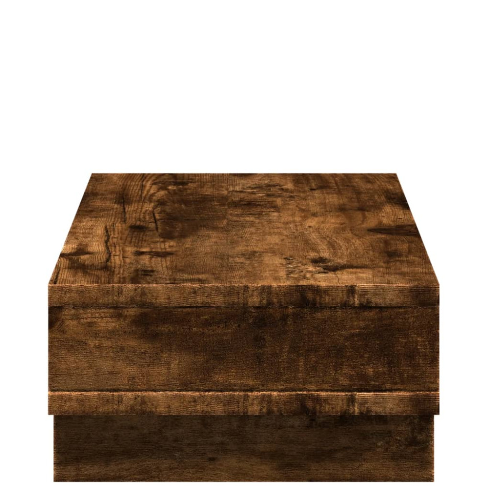 Produktbild för Skärmställ rökfärgad ek 50x27x15 cm konstruerat trä