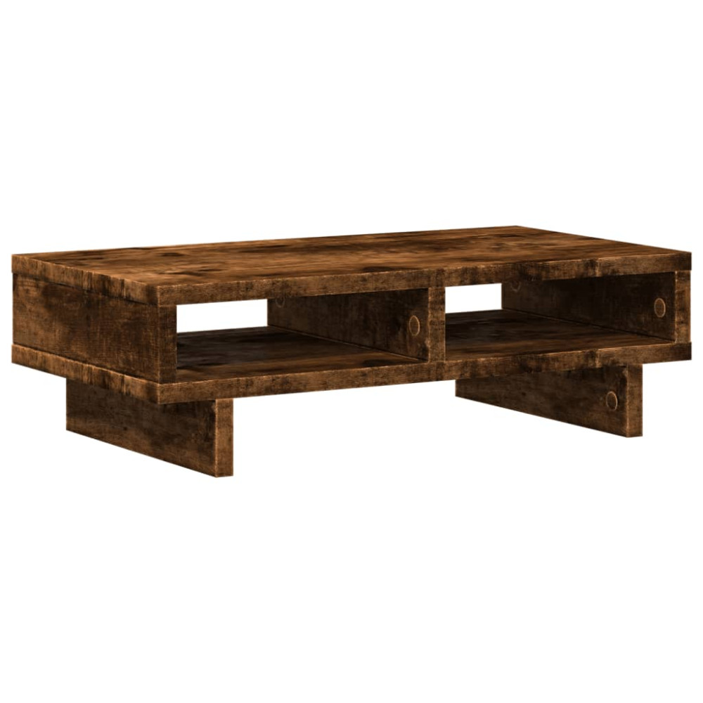 Produktbild för Skärmställ rökfärgad ek 50x27x15 cm konstruerat trä