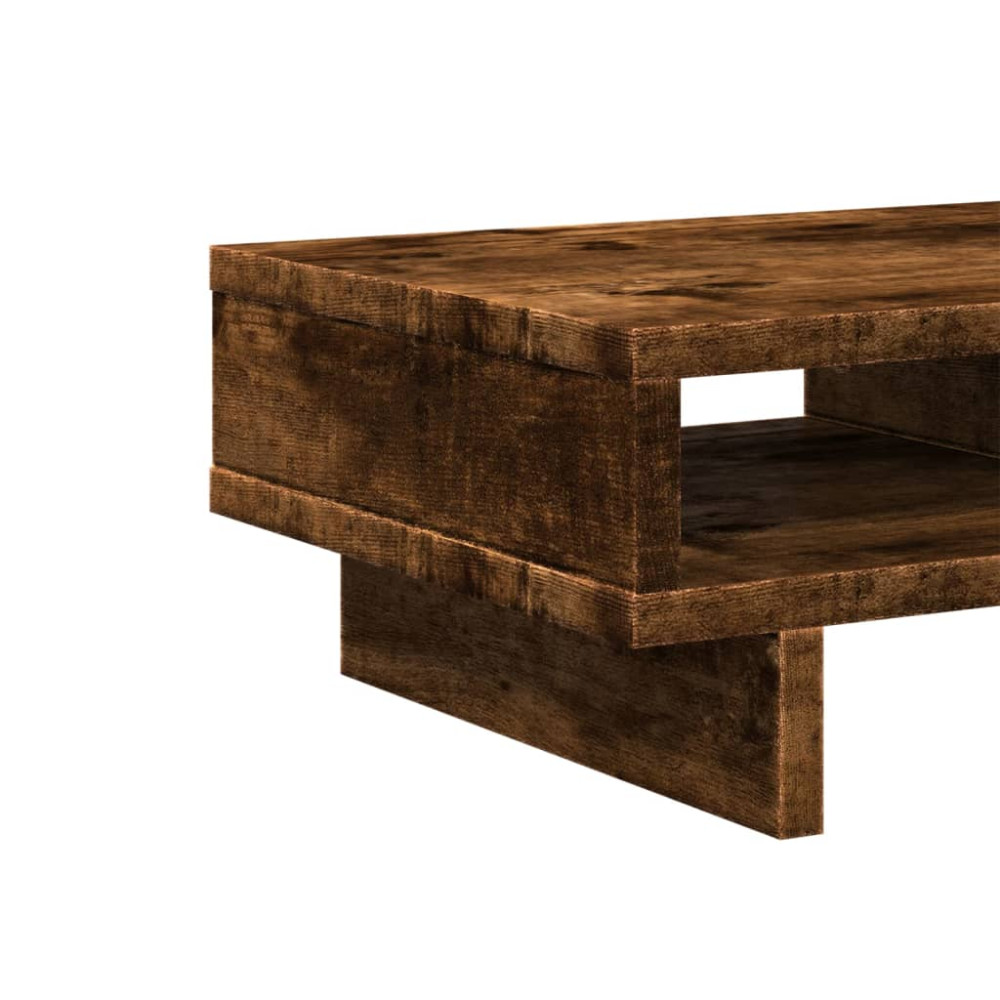 Produktbild för Skärmställ rökfärgad ek 50x27x15 cm konstruerat trä
