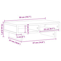 Produktbild för Skärmställ rökfärgad ek 50x27x15 cm konstruerat trä
