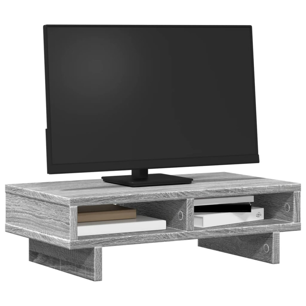 Produktbild för Skärmställ grå sonoma 50x27x15 cm konstruerat trä