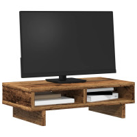 Produktbild för Skärmställ åldrat trä 50x27x15 cm konstruerat trä