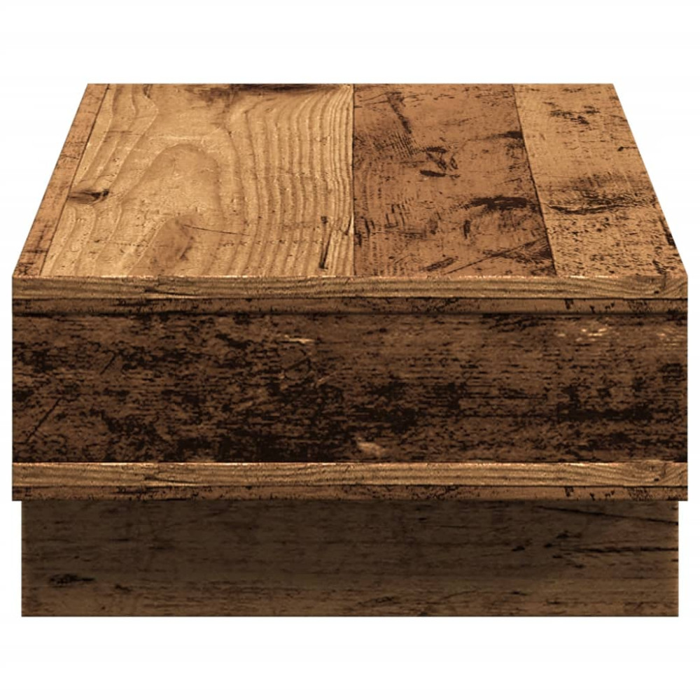 Produktbild för Skärmställ åldrat trä 50x27x15 cm konstruerat trä