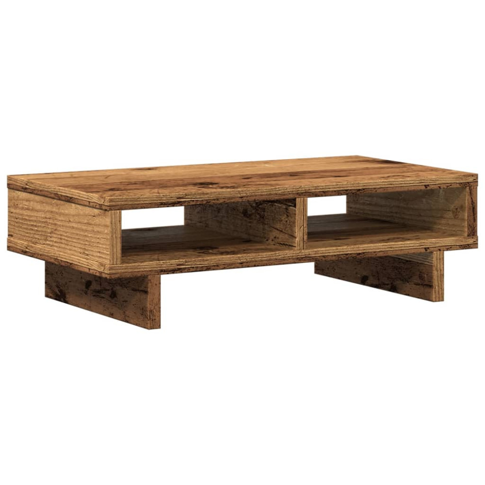 Produktbild för Skärmställ åldrat trä 50x27x15 cm konstruerat trä