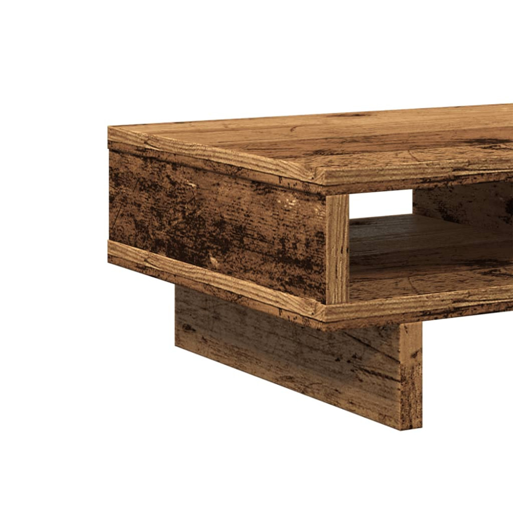 Produktbild för Skärmställ åldrat trä 50x27x15 cm konstruerat trä