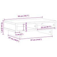 Produktbild för Skärmställ åldrat trä 50x27x15 cm konstruerat trä