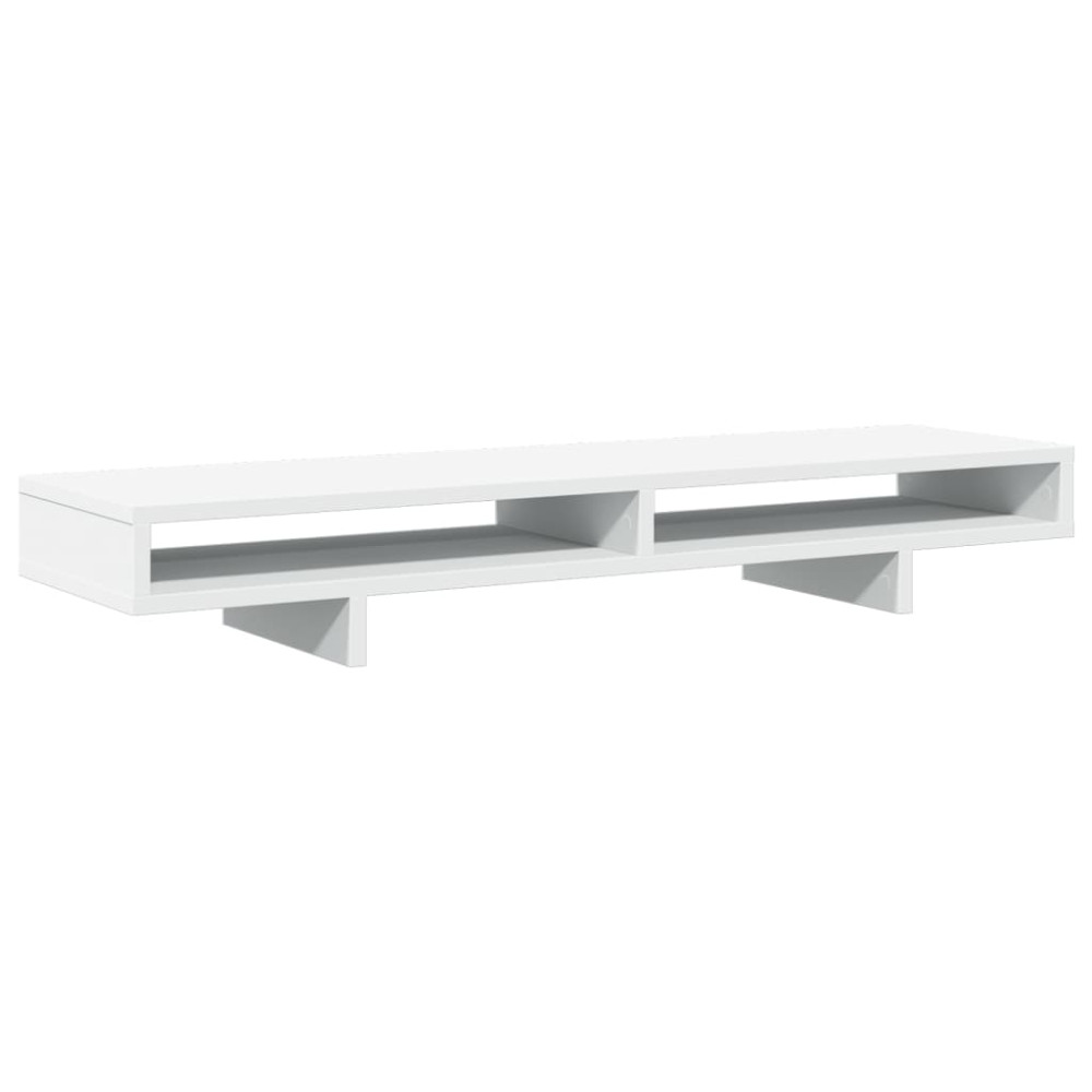 Produktbild för Skärmställ vit 100x27x15 cm konstruerat trä