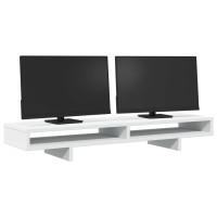 Produktbild för Skärmställ vit 100x27x15 cm konstruerat trä