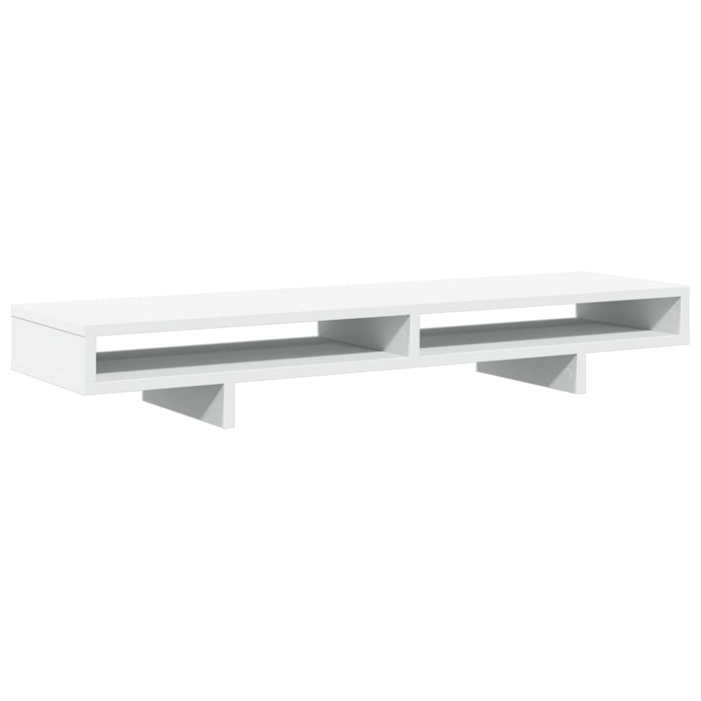Produktbild för Skärmställ vit 100x27x15 cm konstruerat trä