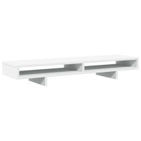 Produktbild för Skärmställ vit 100x27x15 cm konstruerat trä