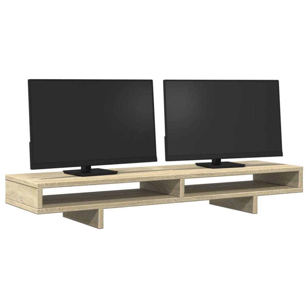 Produktbild för Skärmställ sonoma-ek 100x27x15 cm konstruerat trä