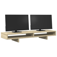 Produktbild för Skärmställ sonoma-ek 100x27x15 cm konstruerat trä
