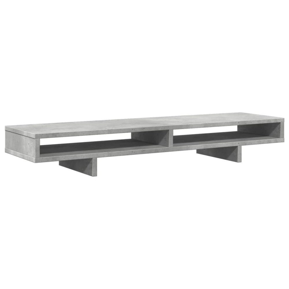 Produktbild för Skärmställ betonggrå 100x27x15 cm konstruerat trä