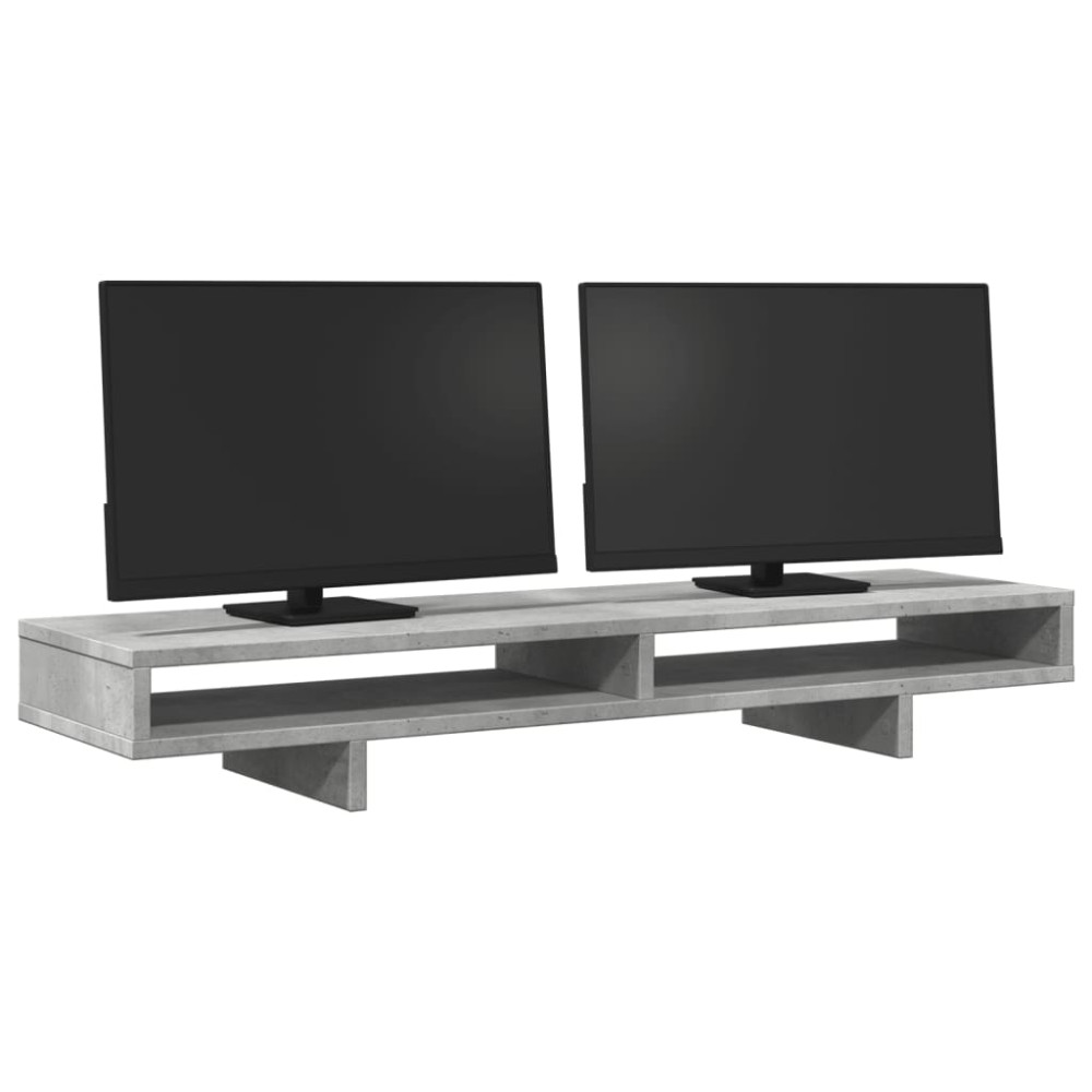Produktbild för Skärmställ betonggrå 100x27x15 cm konstruerat trä
