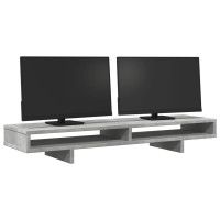 Produktbild för Skärmställ betonggrå 100x27x15 cm konstruerat trä