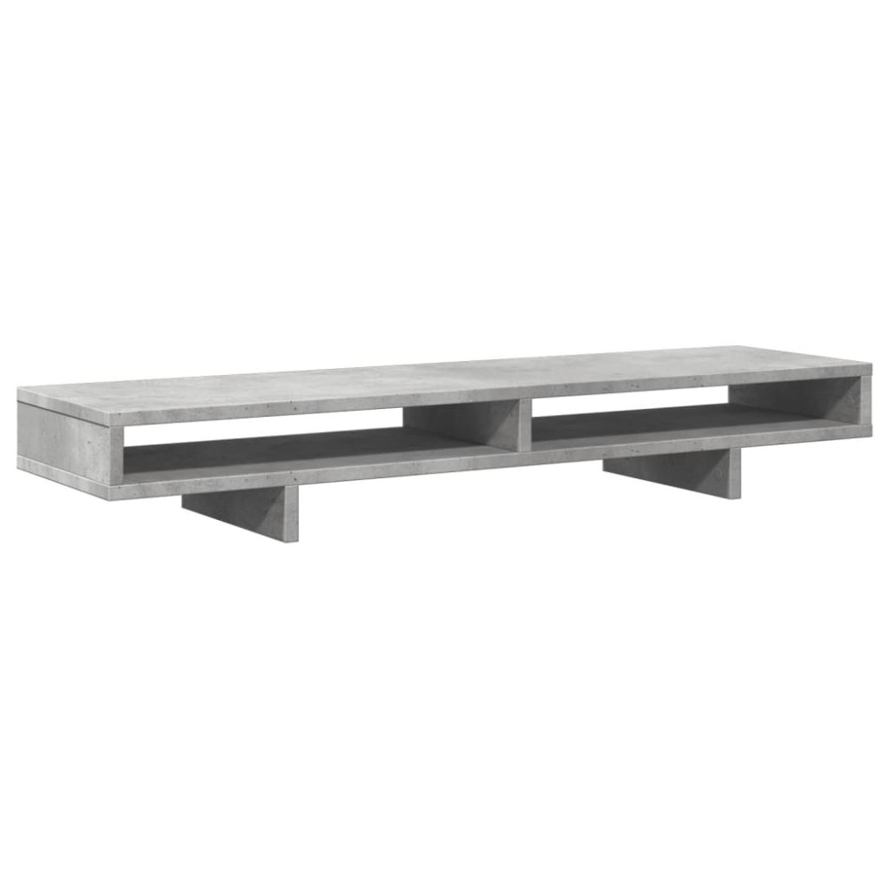 Produktbild för Skärmställ betonggrå 100x27x15 cm konstruerat trä