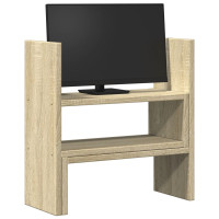 Produktbild för Skrivbordshylla justerbar sonoma-ek 40x17x41 cm konstruerat trä