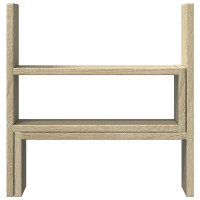 Produktbild för Skrivbordshylla justerbar sonoma-ek 40x17x41 cm konstruerat trä