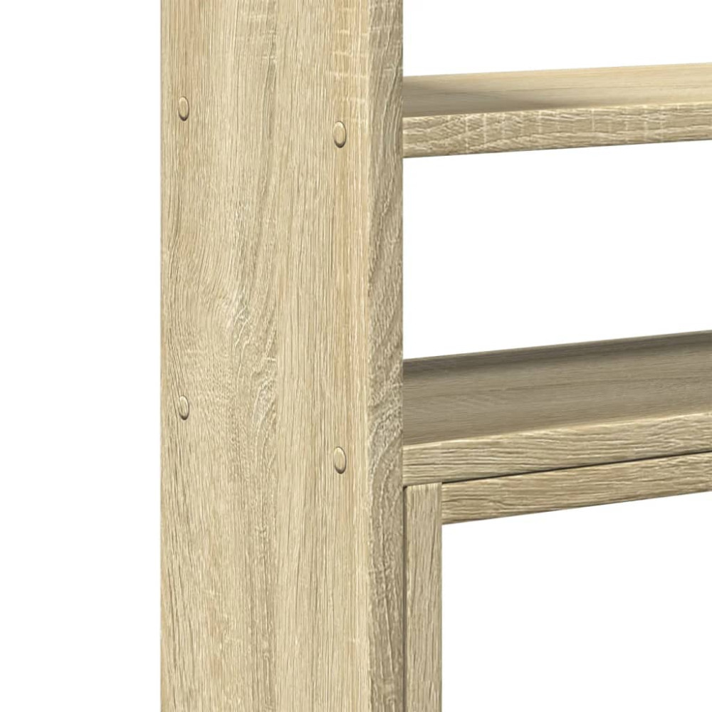 Produktbild för Skrivbordshylla justerbar sonoma-ek 40x17x41 cm konstruerat trä