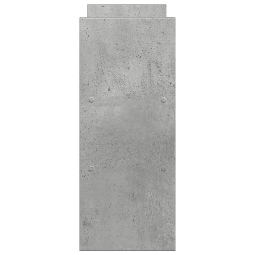 Produktbild för Skrivbordshylla justerbar betonggrå 40x17x41 cm konstruerat trä