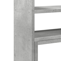 Produktbild för Skrivbordshylla justerbar betonggrå 40x17x41 cm konstruerat trä