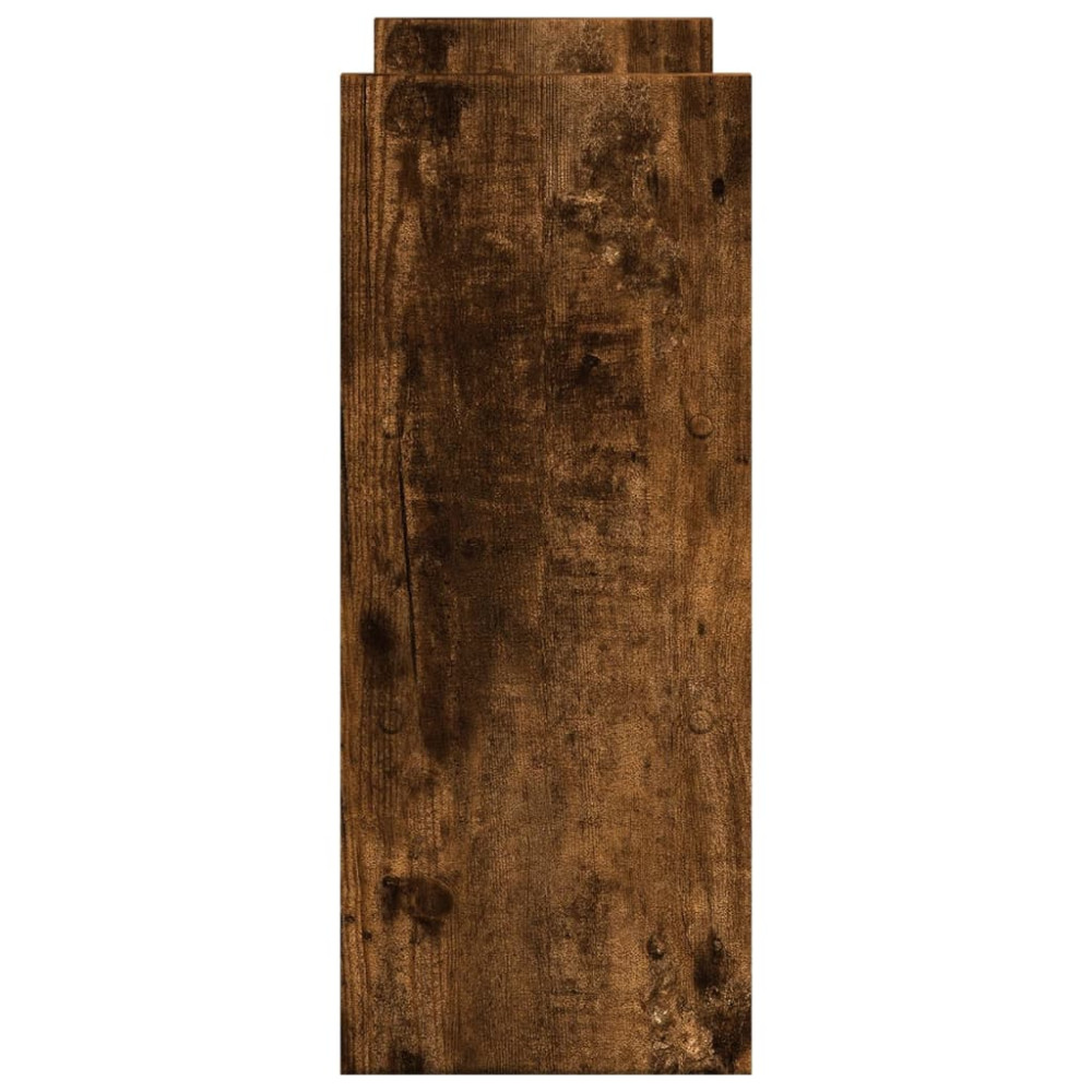 Produktbild för Skrivbordshylla justerbar rökig ek 40x17x41 cm konstruerat trä