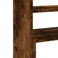 Produktbild för Skrivbordshylla justerbar rökig ek 40x17x41 cm konstruerat trä
