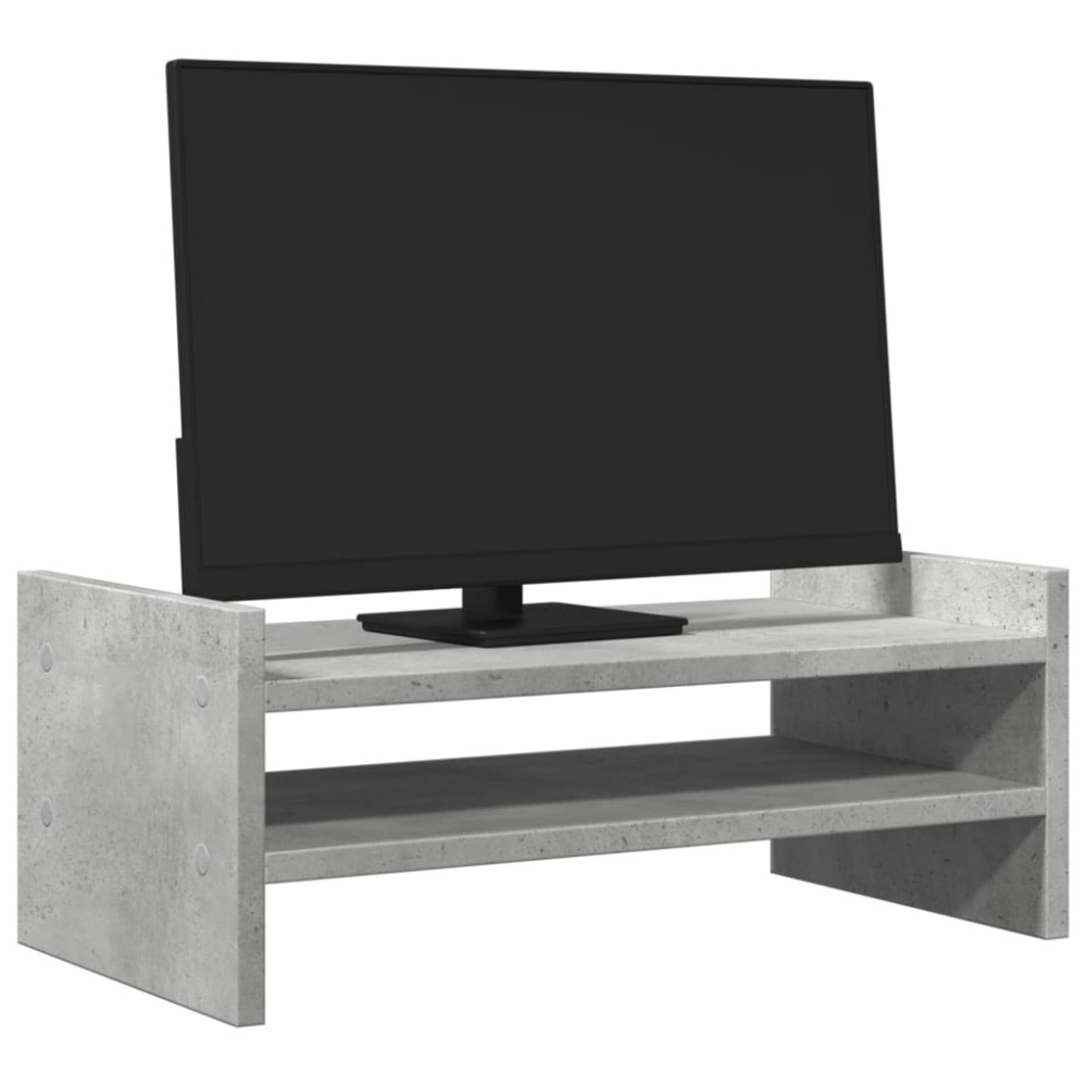 Produktbild för Skärmställ betonggrå 50x27x20 cm konstruerat trä
