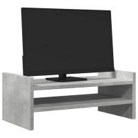 Produktbild för Skärmställ betonggrå 50x27x20 cm konstruerat trä