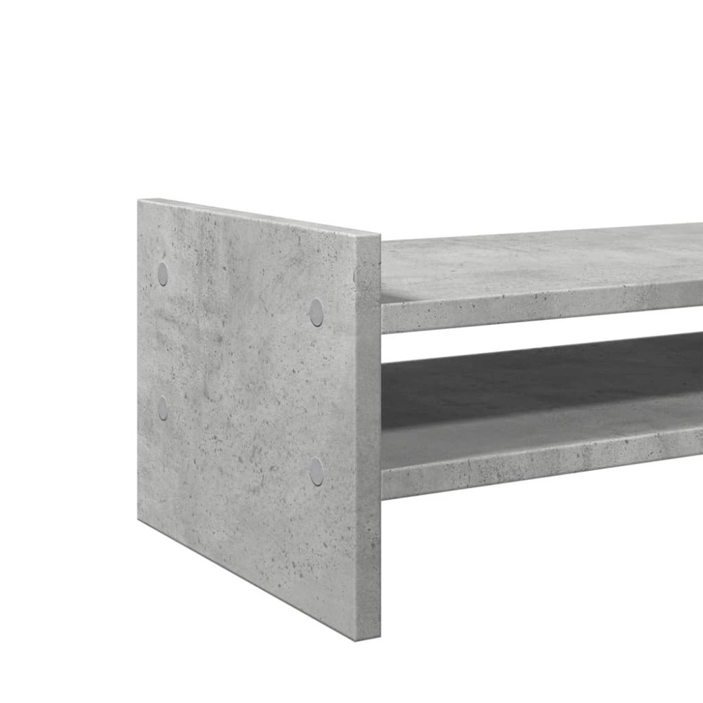 Produktbild för Skärmställ betonggrå 50x27x20 cm konstruerat trä
