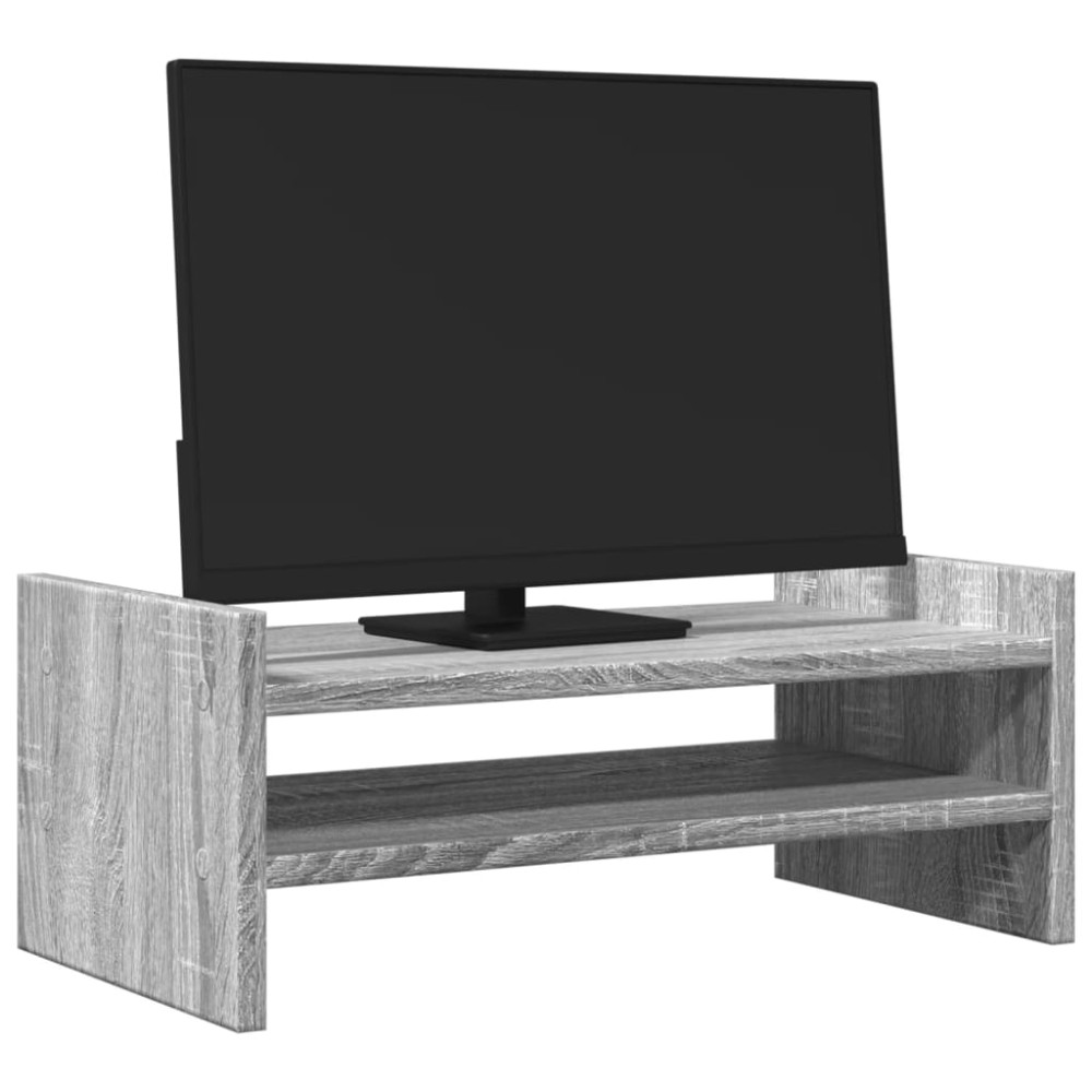 Produktbild för Skärmställ grå sonoma 50x27x20 cm konstruerat trä