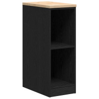 Produktbild för Garageskåp svart 30x51x85 cm massiv trä furu