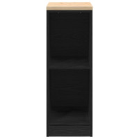 Produktbild för Garageskåp svart 30x51x85 cm massiv trä furu
