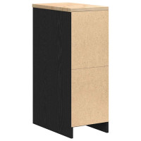 Produktbild för Garageskåp svart 30x51x85 cm massiv trä furu