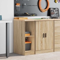 Produktbild för Garageskåp Sonoma ek 30x51x85 cm massiv trä furu